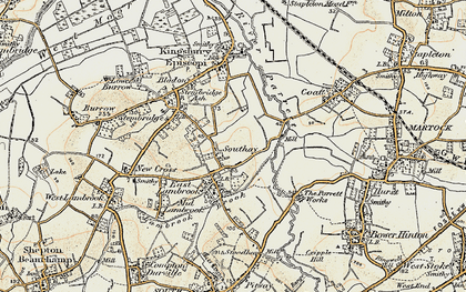 Old map of Southay in 1898-1900