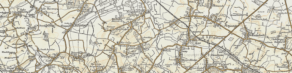Old map of Southay in 1898-1900