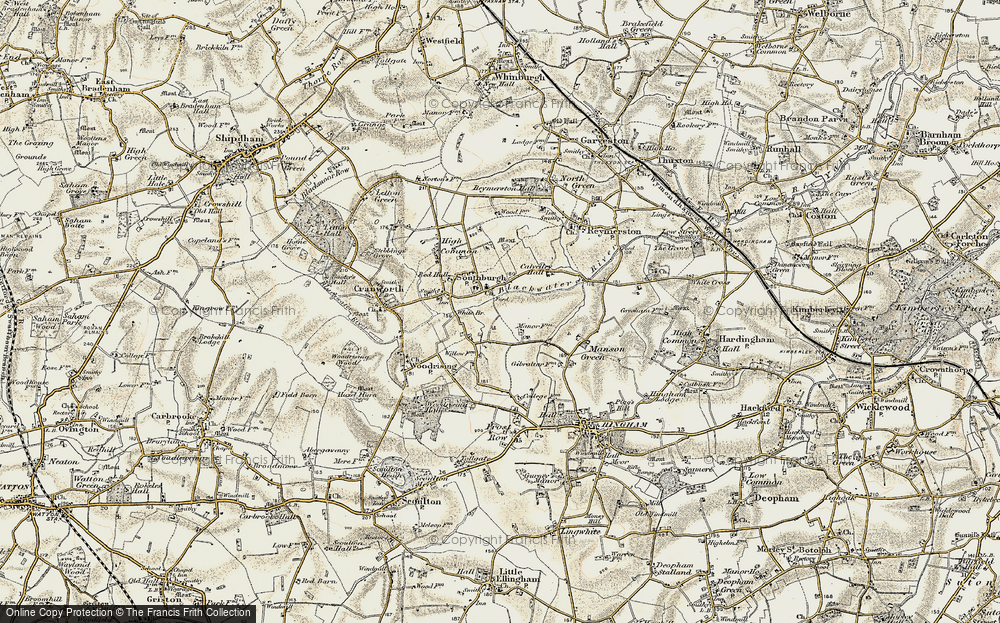 Old Map of Southburgh, 1901-1902 in 1901-1902