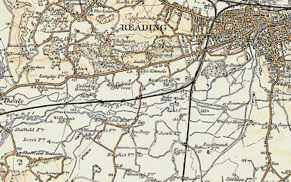 Old map of Southcote in 1897-1900