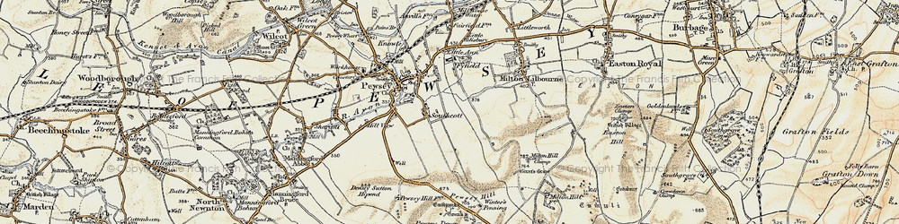 Old map of Southcott in 1897-1899