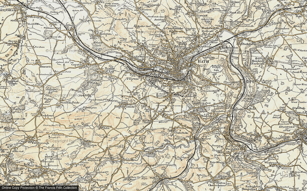 Old Map of Southdown, 1898-1899 in 1898-1899