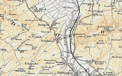 Old map of Southease in 1898