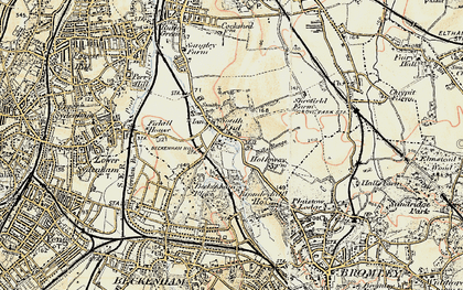 Old map of Beckenham Palace Park in 1897-1902