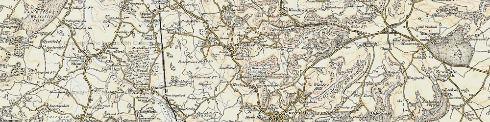 Old map of Westridge Wood in 1898-1900