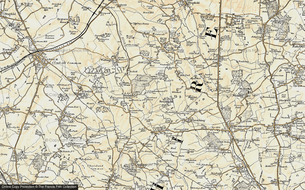 Old Map of Southern Green, 1898-1899 in 1898-1899