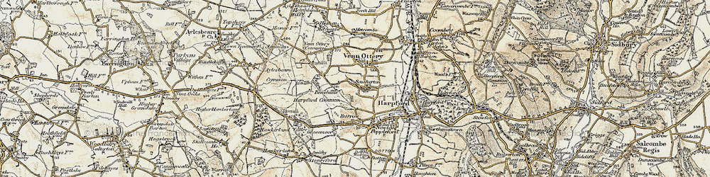 Old map of Southerton in 1899