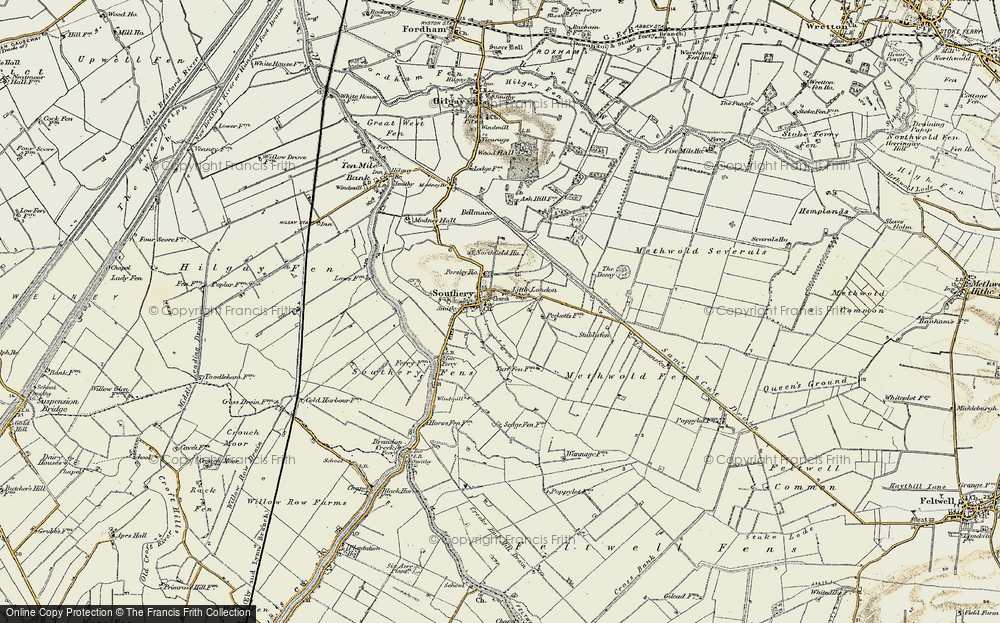 Old Map of Southery, 1901-1902 in 1901-1902