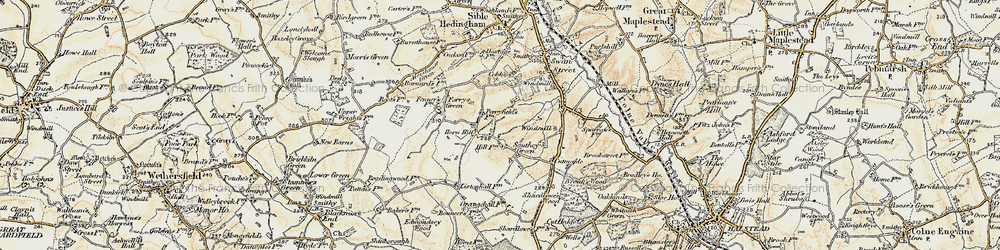 Old map of Southey Green in 1898-1899
