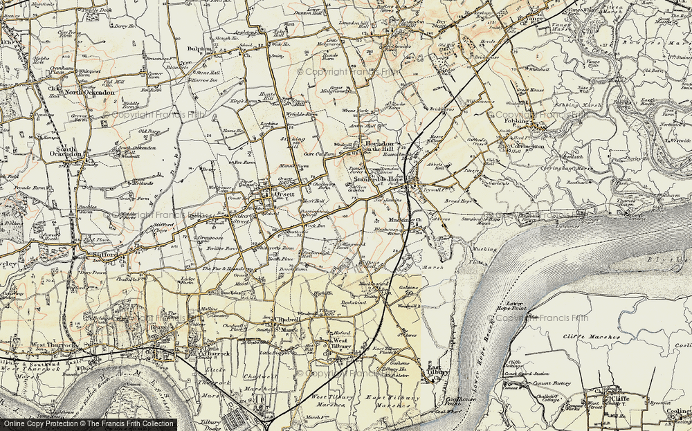 Old Map of Historic Map covering St Cleres Hall in 1897-1898