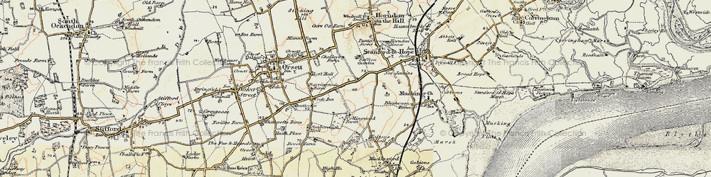 Old map of Southfields in 1897-1898