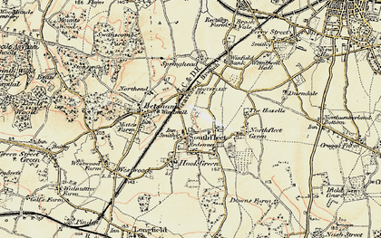 Old map of Vagniacis in 1897-1898