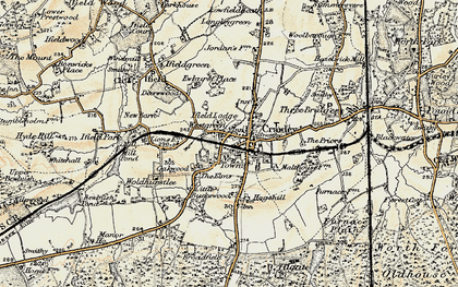 Old map of Southgate in 1898-1909