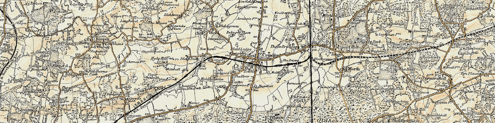 Old map of Southgate in 1898-1909