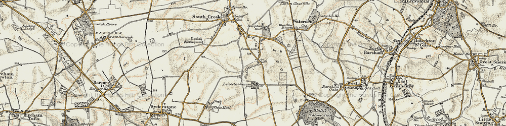 Old map of Southgate in 1901-1902
