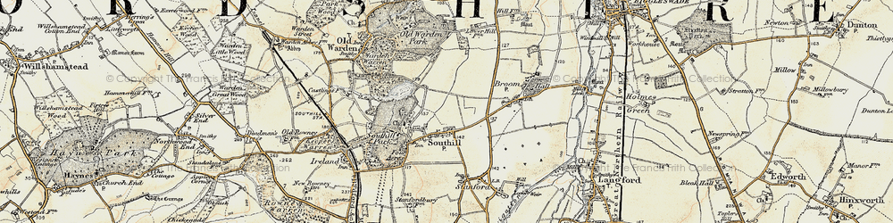 Old map of Southill in 1898-1901
