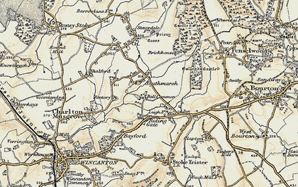 Old map of Southmarsh in 1897-1899