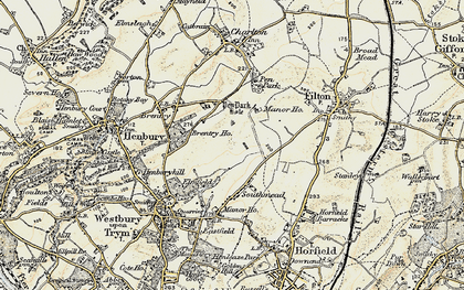Old map of Southmead in 1899