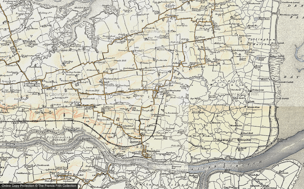 Old Map of Southminster, 1898 in 1898