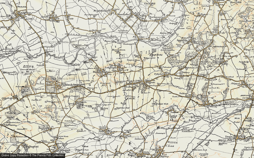 Old Map of Southmoor, 1897-1899 in 1897-1899