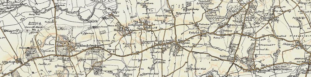 Old map of Southmoor in 1897-1899