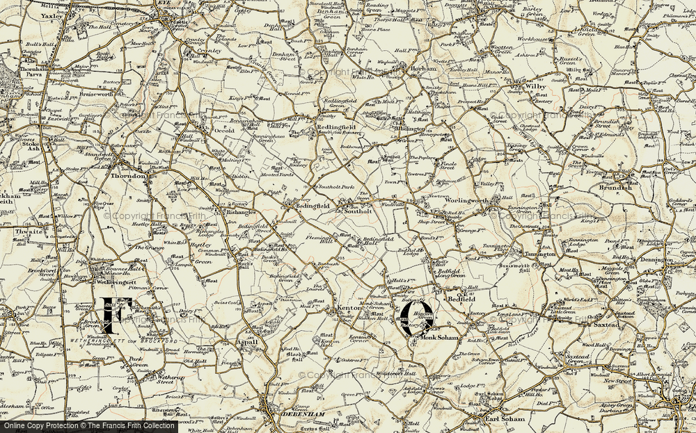 Old Map of Southolt, 1901 in 1901