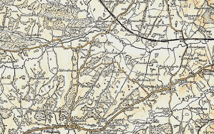 Old map of Southover in 1898