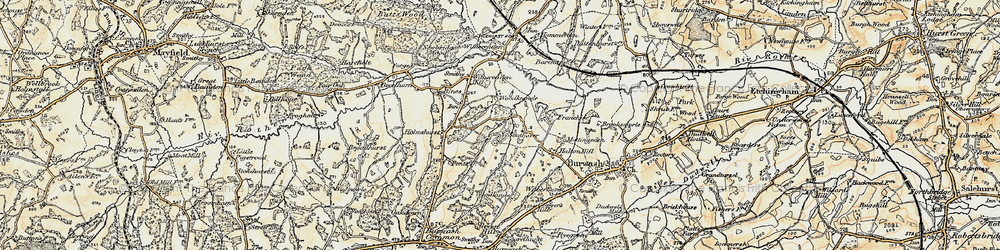 Old map of Southover in 1898