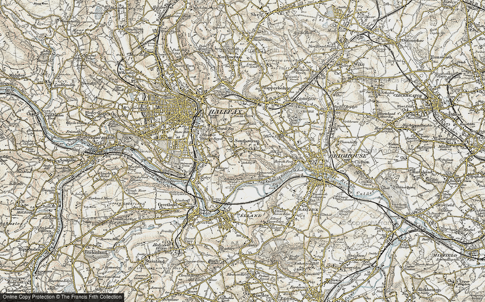 Old Map of Southowram, 1903 in 1903