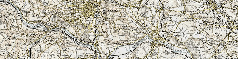 Old map of Southowram in 1903