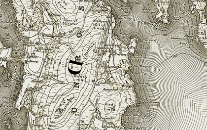 Old map of Blovid in 1911-1912