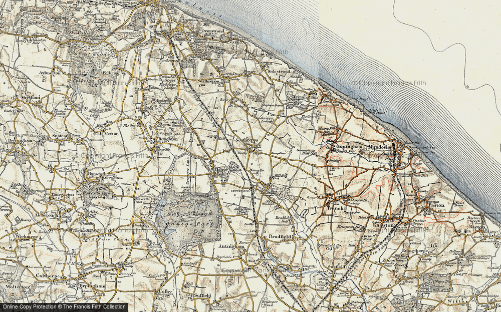 Old Map of Southrepps, 1901-1902 in 1901-1902
