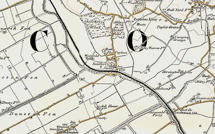 Old map of Southrey in 1902-1903