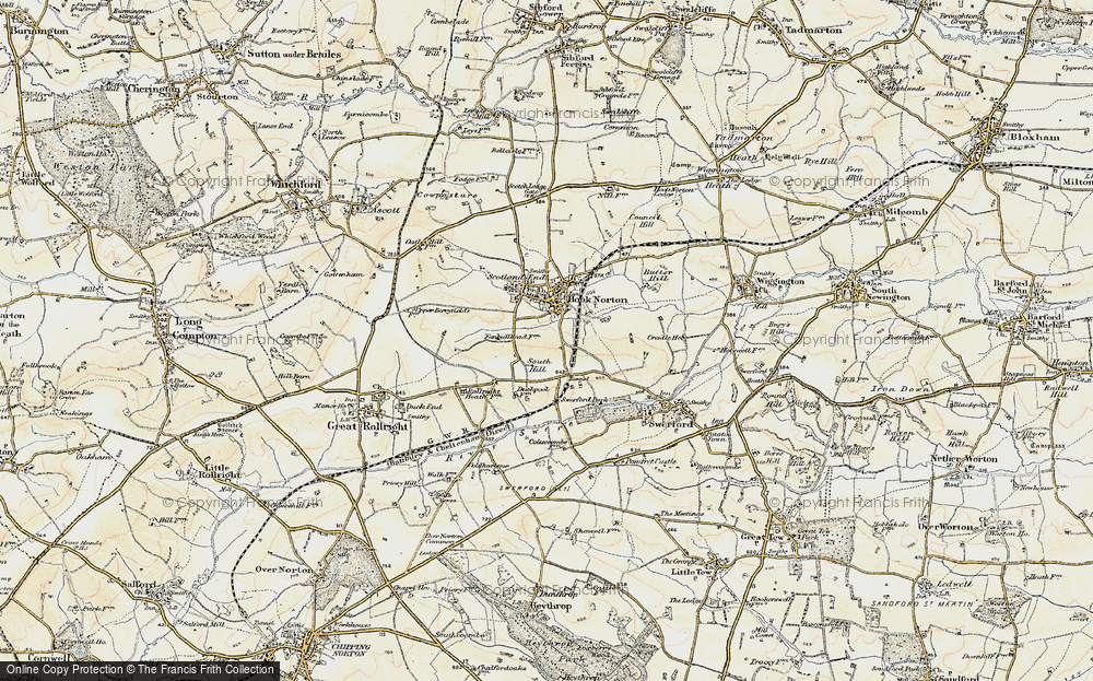 Old Map of Southrop, 1898-1899 in 1898-1899