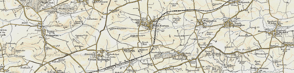 Old map of Southrop in 1898-1899