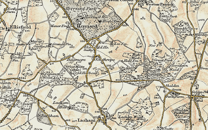 Old map of Southrope in 1897-1900