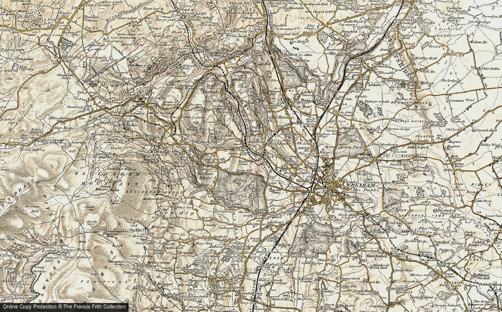 Old Map of Historic Map covering Barn Hill in 1902