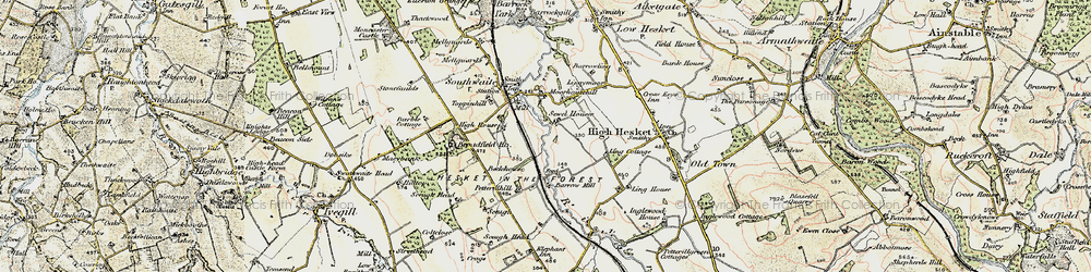 Old map of Ling Cotts in 1901-1904