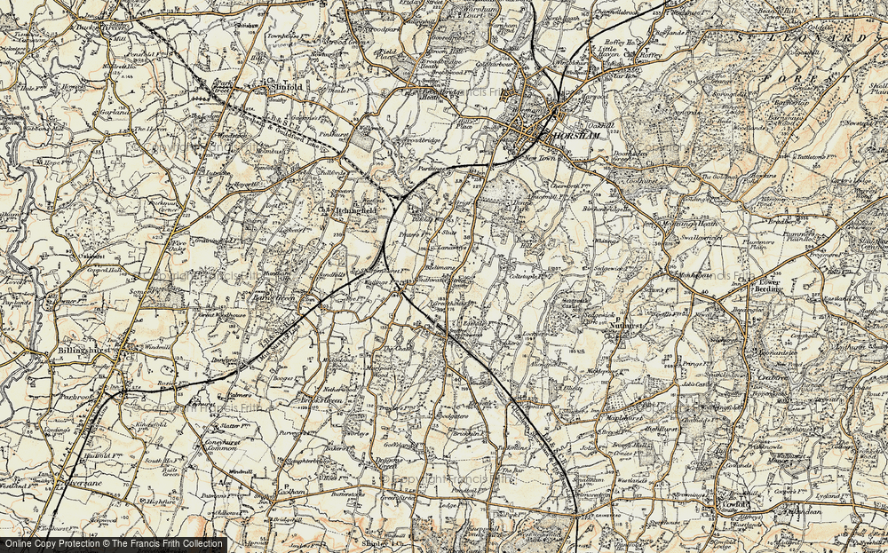 Old Map of Historic Map covering Bodimans in 1898