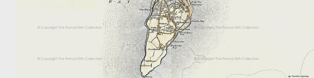 Old map of Southwell in 1899