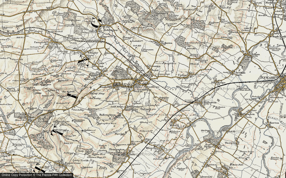 Old Map of Southwell, 1902 in 1902