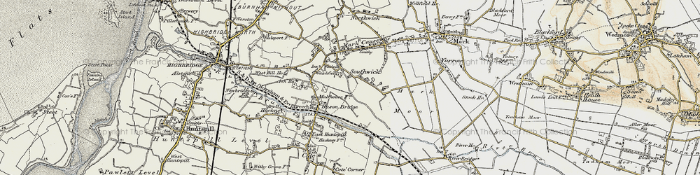 Old map of Southwick in 1899-1900