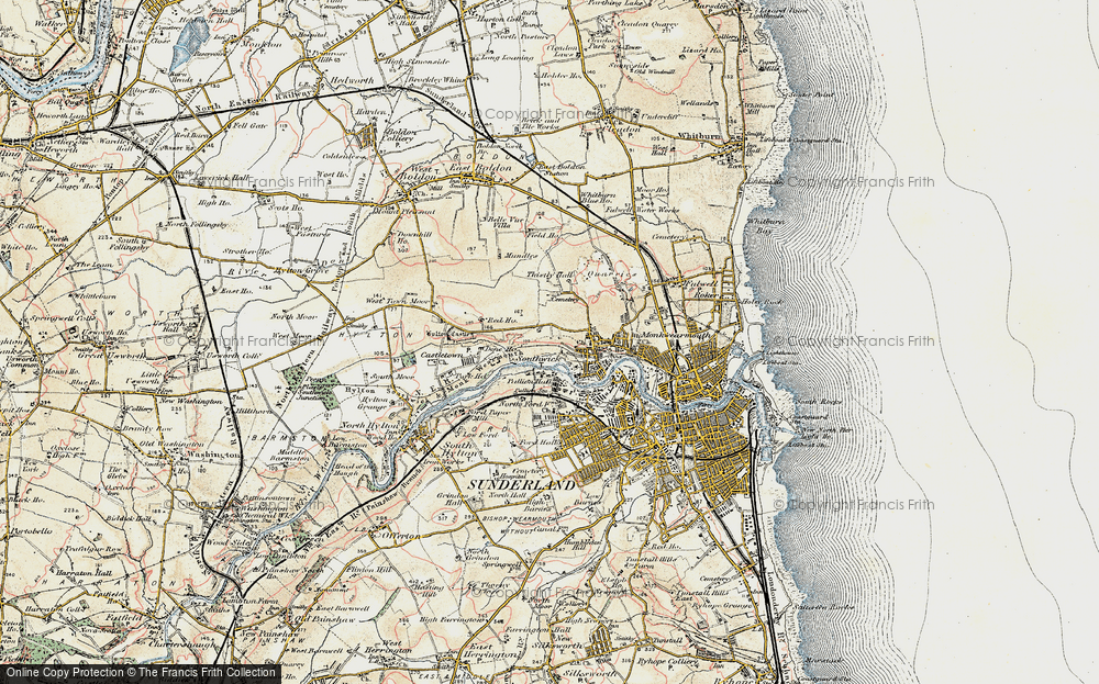 Old Map of Southwick, 1901-1904 in 1901-1904