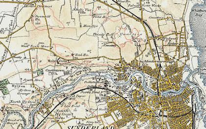 Old map of Southwick in 1901-1904