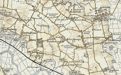 Old map of Southwood in 1901-1902