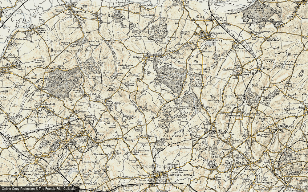 Old Map of Historic Map covering Wicket Nook in 1902-1903