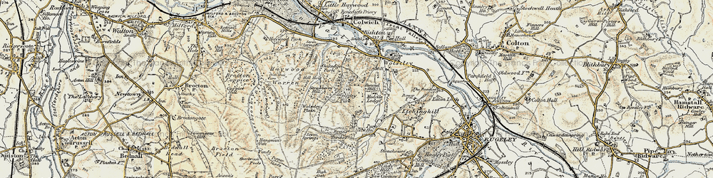 Old map of Sow in 1902