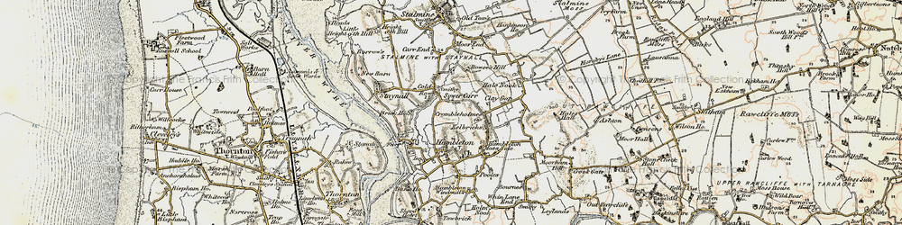 Old map of Sower Carr in 1903-1904
