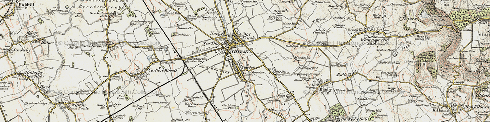 Old map of Sowerby in 1903-1904
