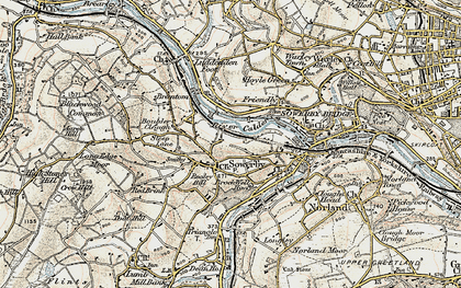 Old map of Sowerby in 1903